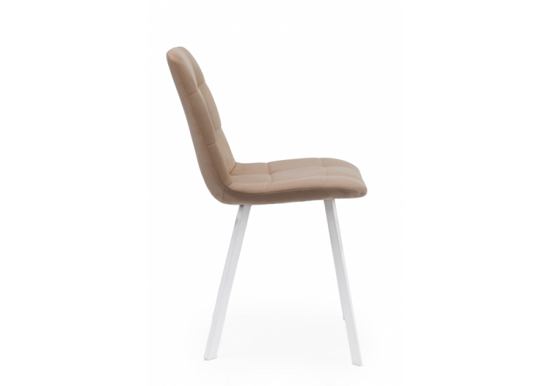 Стул на металлокаркасе Чилли бежевый / белый (44x50x87,5)